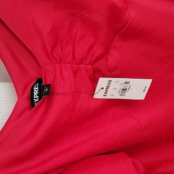 NWT Sexy Express Red Cold Shoulder Midi Dress Size Large - Picture 3 of 5